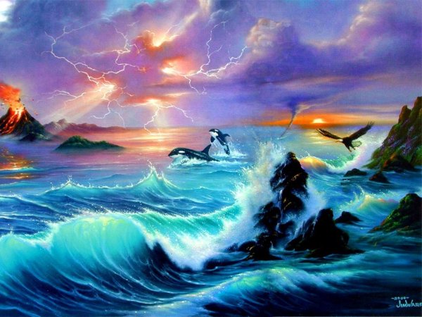 Картины море Джим Уоррен
