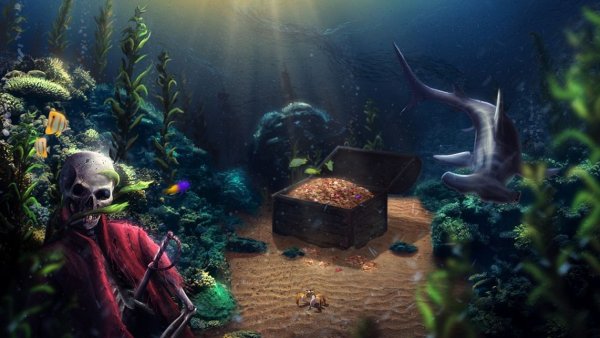 Морское дно с ракушками