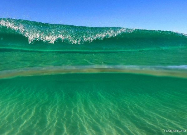 Красивое зеленое море