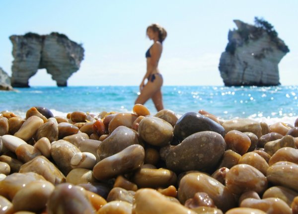 Фотосессия на пляже галька