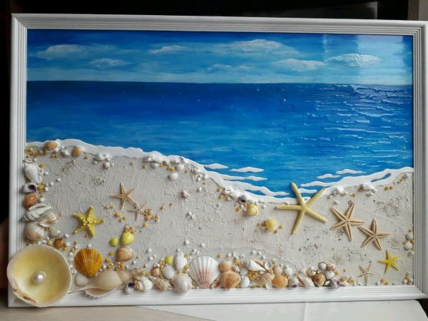 Панно с морскими ракушками