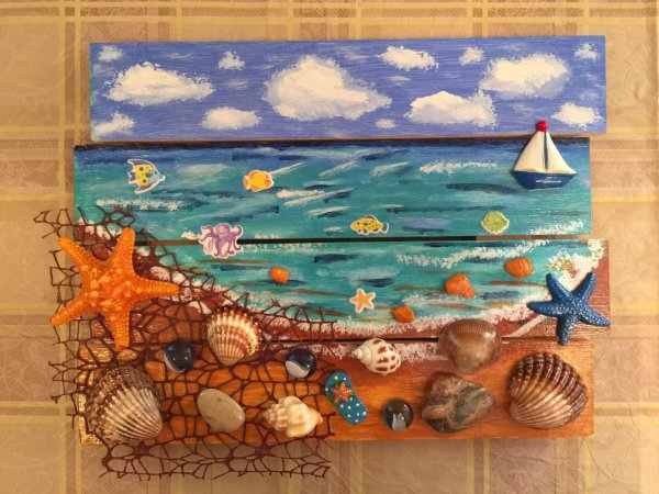 Панно из ракушек