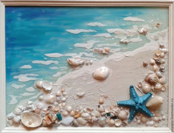 Панно из песка и ракушек