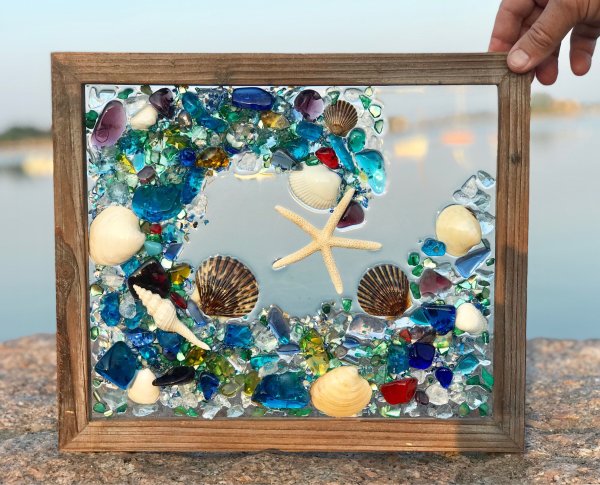 Панно с морскими ракушками