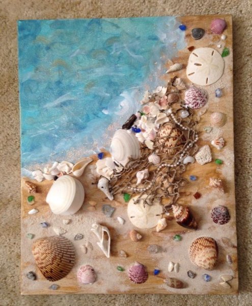 Пластилин и ракушки