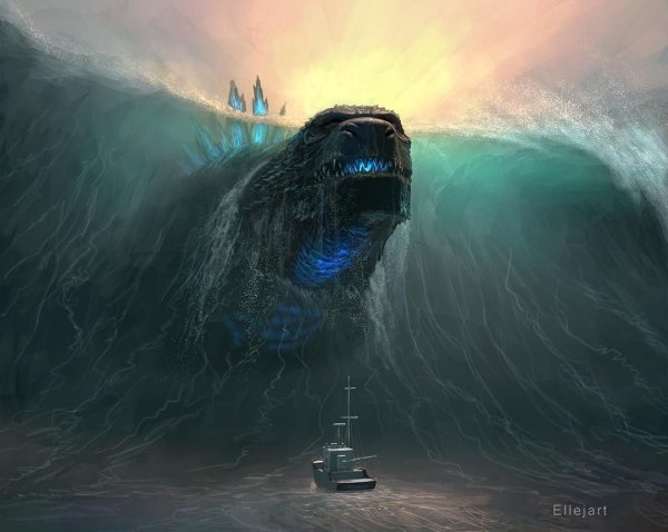 Морское чудище Годзилла