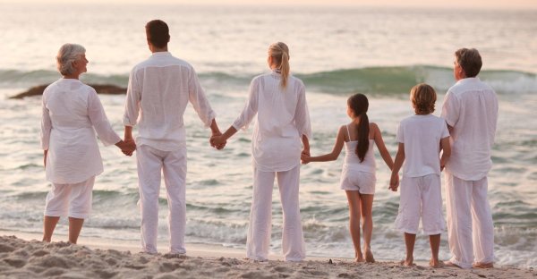 Семья на отдыхе