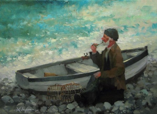 Старик в лодке