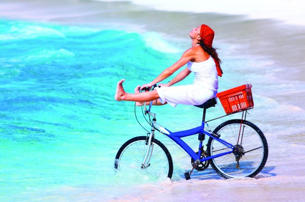 Велосипед море