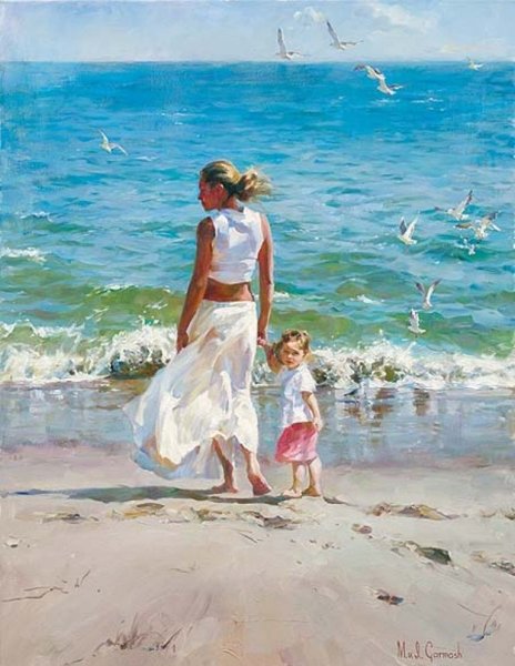 Дети на берегу моря