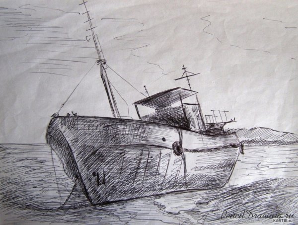 Корабль рисунок