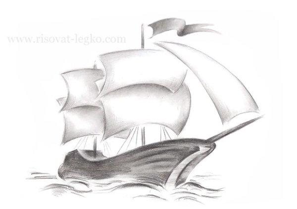 Рисунки для срисовки корабли