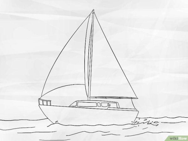 Нарисовать корабль карандашом