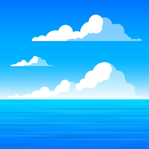Векторный пейзаж море