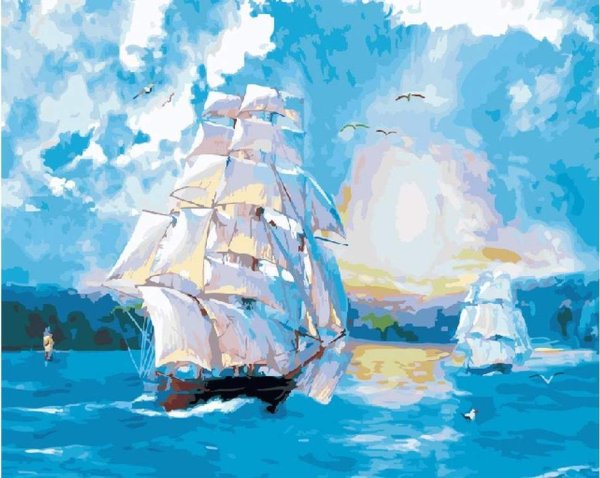 Морской пейзаж ночью
