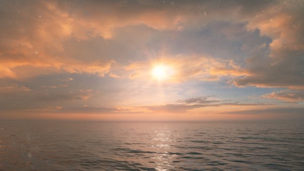 Море штиль рассвет