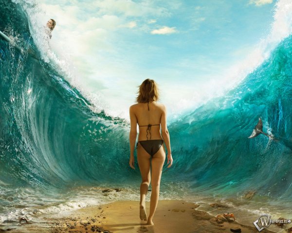 Девушка на волне