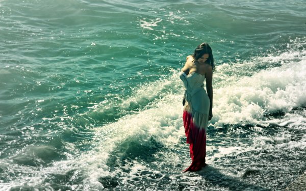 Девушка море корабль