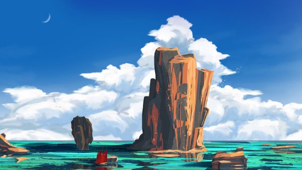 Морские скалы арт