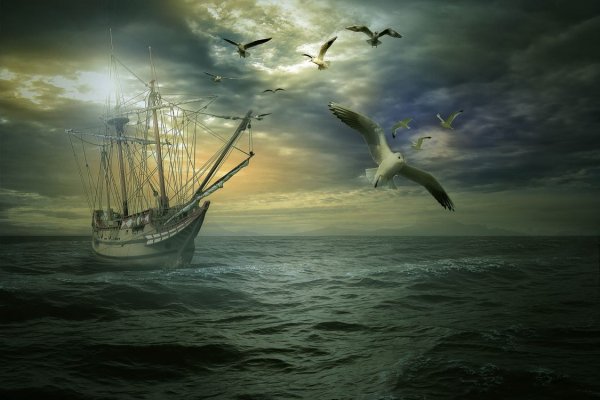 Парусник красивый фон