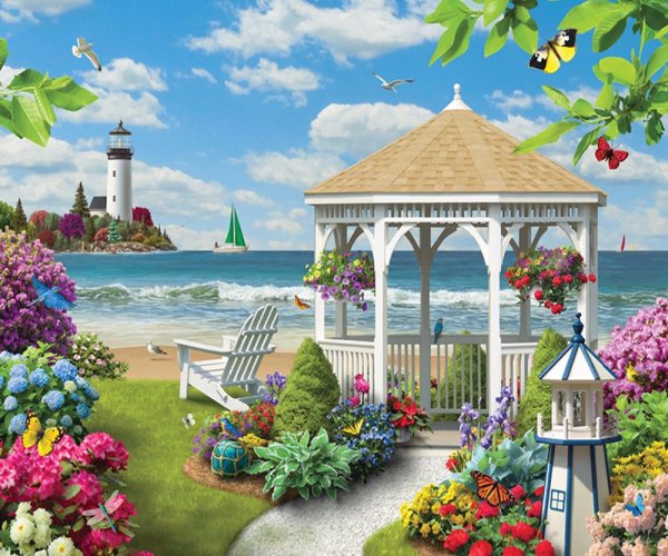 Беседка у моря