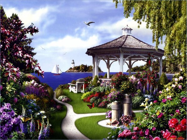 Беседка на набережной Комо