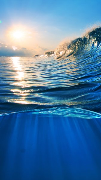 Красивое море вертикально