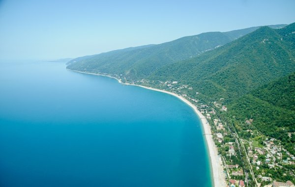 Город Гагра Абхазия море