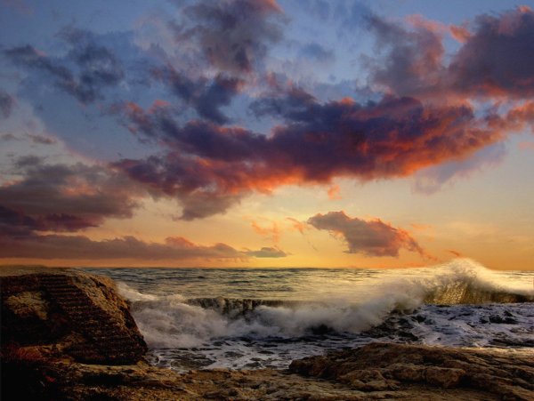 Море камни волны