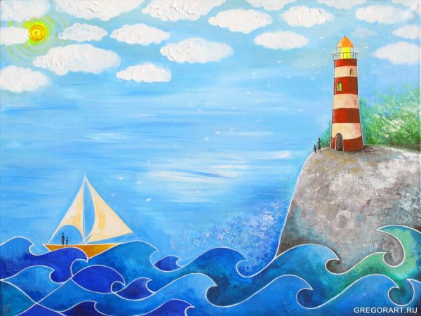 Морской пейзаж для детей