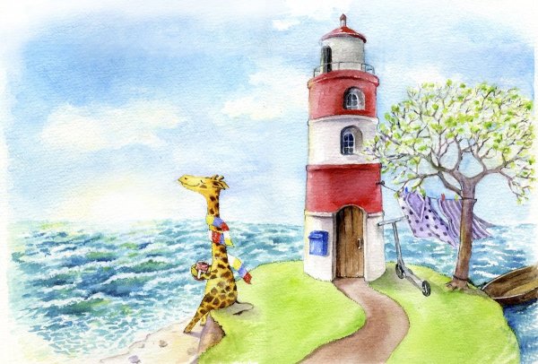 Маяк нарисованный