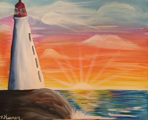 Маяк акрилом