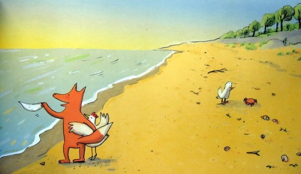 Лиса на берегу моря