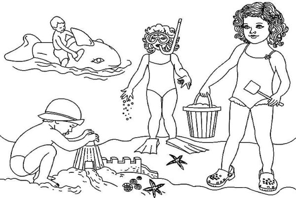 Раскраска летние каникулы