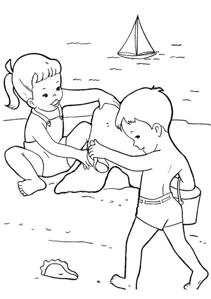 Серфинг раскраска