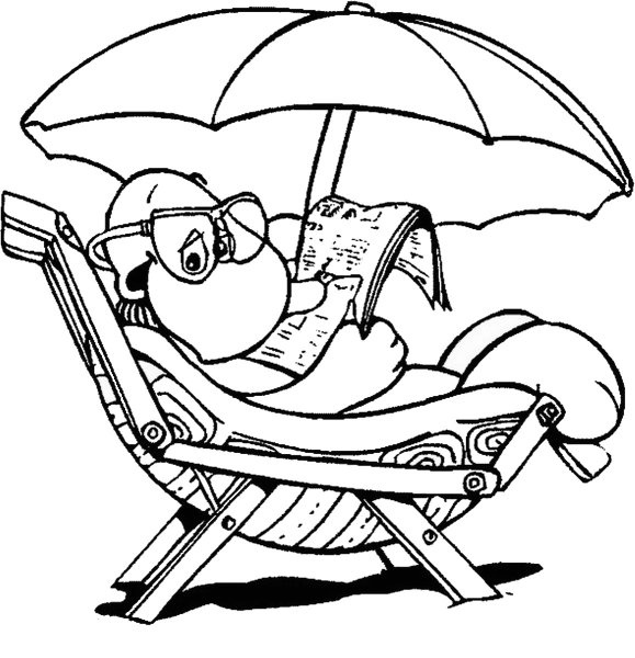 Раскраска дети летом