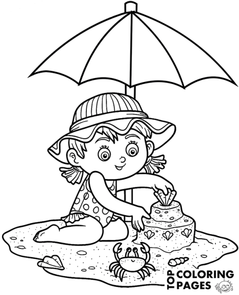 Летние забавы раскраски для детей