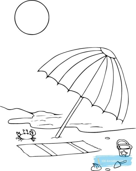 Детский лагерь раскраска