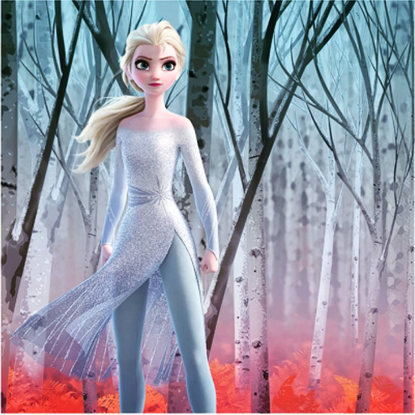 Frozen 2 Эльза в белом платье