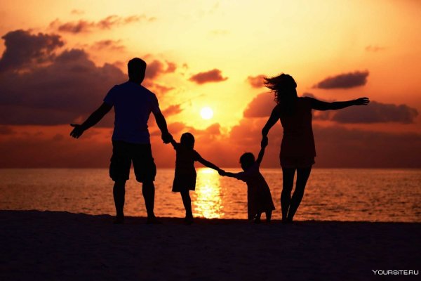 Семья на отдыхе