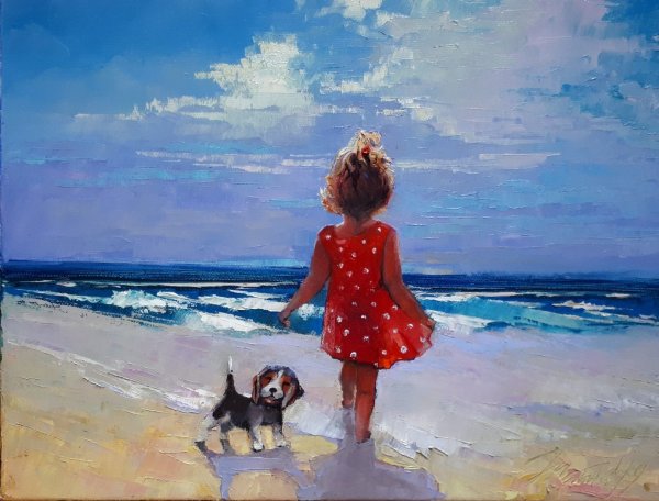 Дети на море