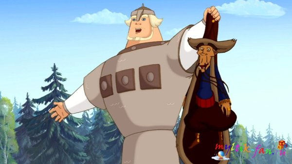 Добрыня Никитич на белом фоне