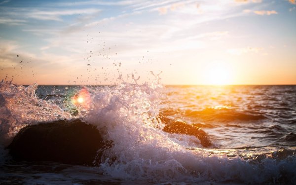 Вода море закат