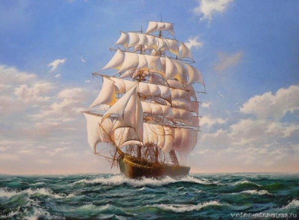 Корабли для декупажа море