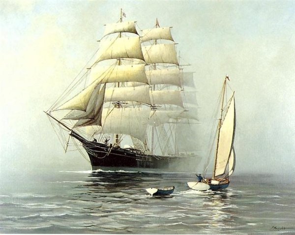 Художник Andres Orpinas корабли море