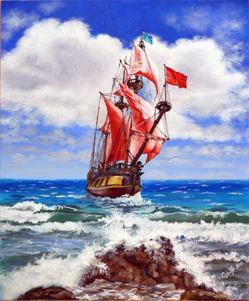 Картина Алые паруса Айвазовского