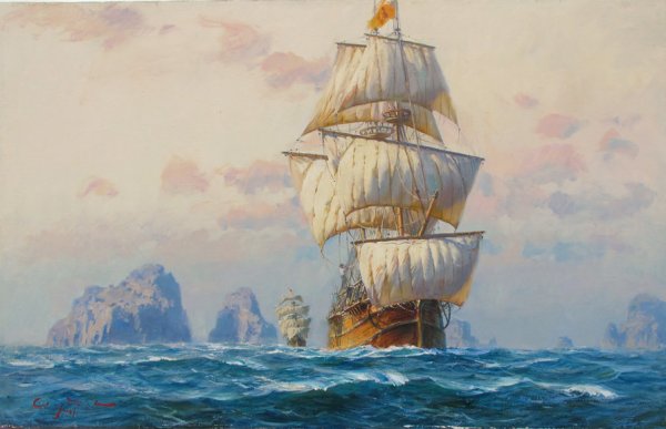 Сергей Свиридов художник море корабль