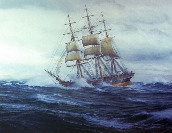 Декупажные карты парусники