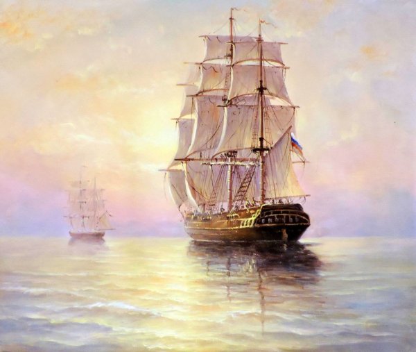 Сергей Минаев картины парусники море