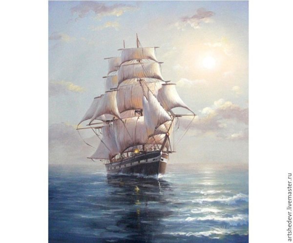 Парусник в море